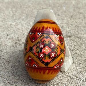 Vintage Hand Painted Egg Folk Art Home Decor Collectible